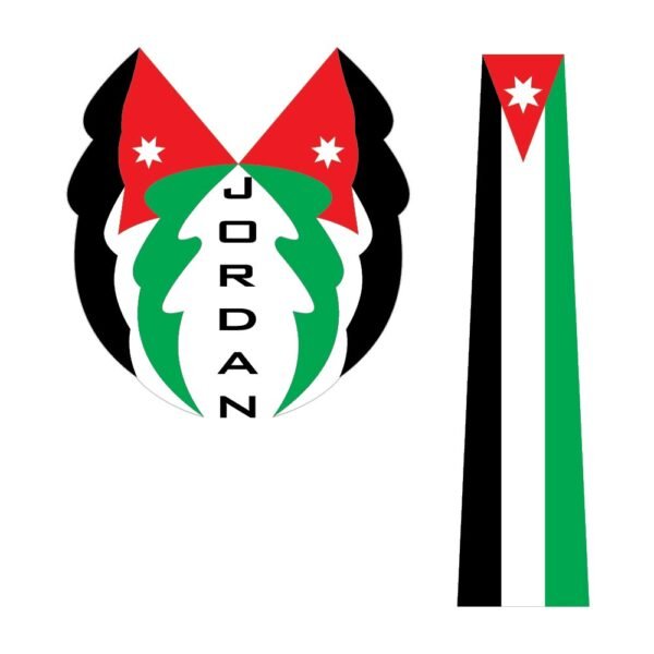 Jordan National Symbol and Flag Elements Design