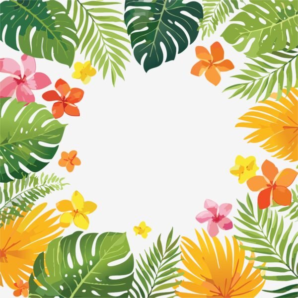 AI  - Tropical Greenery  Background Frame (03) - Image 7