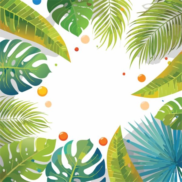 AI  - Tropical Greenery  Background Frame (03) - Image 3