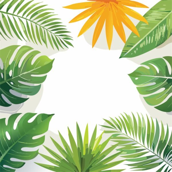 AI  - Tropical Greenery  Background Frame (03) - Image 2