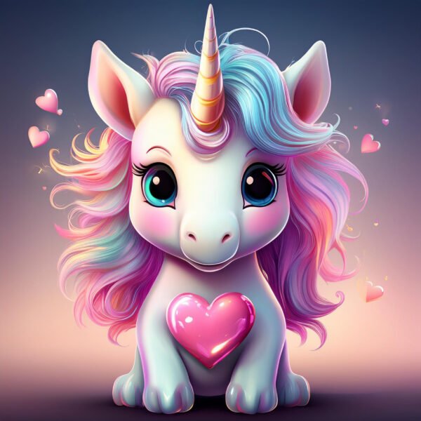3D Valentine’s Unicorn  – Cute, Colorful, and Perfect for Valentine’s Day - Image 9
