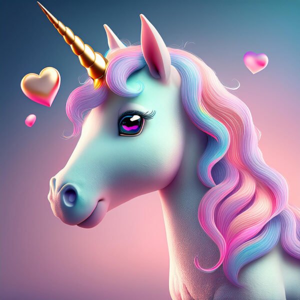 3D Valentine’s Unicorn  – Cute, Colorful, and Perfect for Valentine’s Day - Image 10