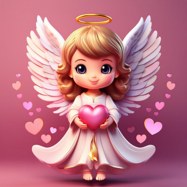 3D Valentine’s Angel – Cute, Colorful, and Perfect for Valentine’s Day - Image 4